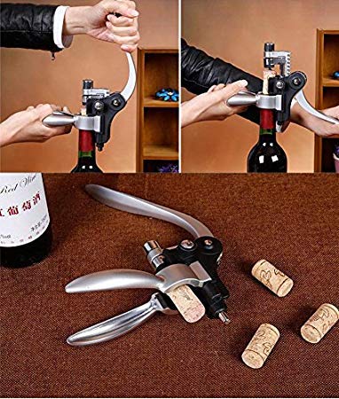 Cooko Wine Opener Set, Manual Corkscrew with Aerator and Spout, Zinc Alloy Handle Bottle Opener, Deluxe Wine Accessories with Wooden Box,