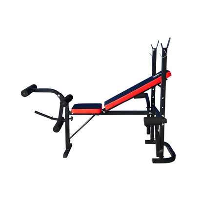 - Fit4home Weights Bench With Barbell Rack | Adjustable Home Training Gym Workout Fitness Bench | TF-1001 Black -