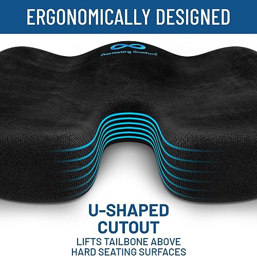 - Everlasting Comfort Memory Foam Seat Cushion -