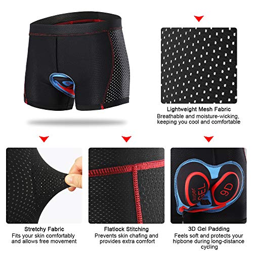 - Lixada Men's Cycling Undershorts | 3D Padded Breathable Mesh | Biking Underwear Shorts -