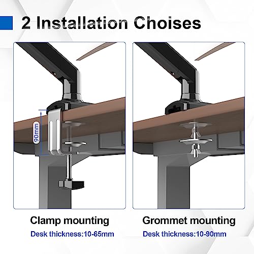 - GRIFEMA GB2003-1 Single Monitor Arm Desk Mount | 13" to 32" Screen | Gas Spring Single Monitor Stand -