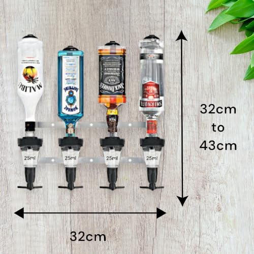 - Professional 2/4/6 Bottle Optics for Home Bar UK Made  | Bar Butler Shot Measure Bracket -