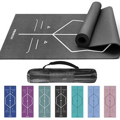 - PROIRON Yoga Mats | Alignment and Carrying Bag | Exercise Fitness Mat -