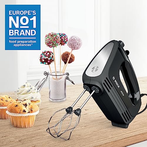Bosch CleverMixx MFQ2420BGB Hand Mixer, 400 W - Black & Stainless Steel