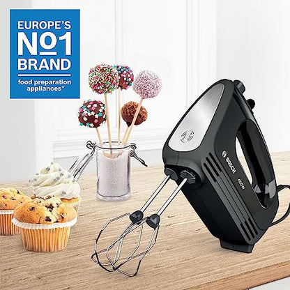 Bosch CleverMixx MFQ2420BGB Hand Mixer, 400 W - Black & Stainless Steel