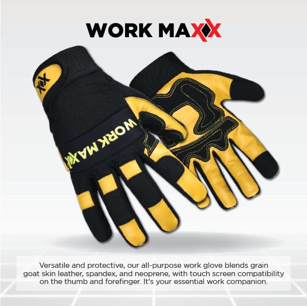 -  WORKMAXX Gardening Working Gloves Garden Thorn Proof Flexible Heavy Duty