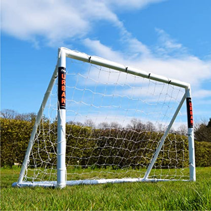 Amazon Exclusive Football Flick Goal - All weather - 70mm Extra thick uPVC - football goal for gardens, Integrated locking system (6x4, 8x4, 8x6, 12x6),White