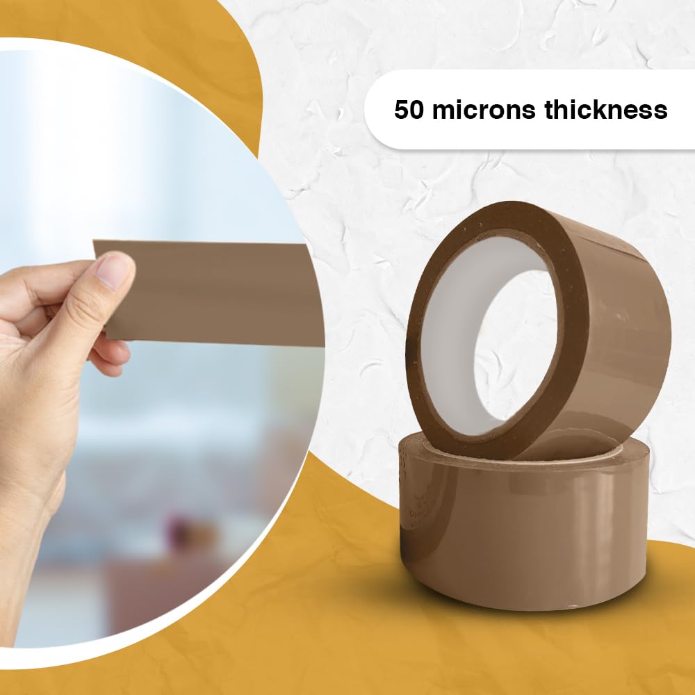 ARVO Packing Tape - Parcel Tape - Tape - 3 Rolls with Low Noise (48mm x 60m) - Strong Heavy Duty Brown Tape for Packing Boxes, Secure Packaging Tape for Moving House