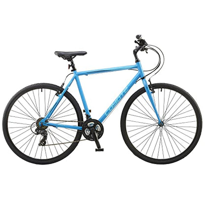 Coyote Absolute AX Gents's Urban Bike With 700C Wheels 22-Inch Aluminium Frame, 21-Speed Shimano Gearing & Shimano EZ Fire Shifters,V-Brake, Blue Colour