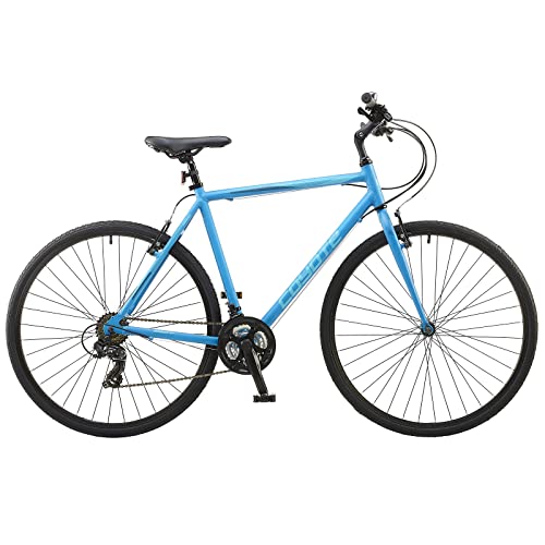 Coyote Absolute AX Gents's Urban Bike With 700C Wheels 22-Inch Aluminium Frame, 21-Speed Shimano Gearing & Shimano EZ Fire Shifters,V-Brake, Blue Colour