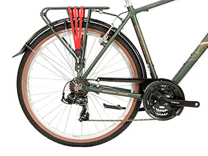 - Raleigh | PTR17MT | Pioneer Trail 27.5 Inch 21 Speed Men's Hybrid Bike | Green / Black -