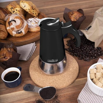 - The London Sip Moka Pot | Stovetop Coffee Maker | Italian Style Espresso Maker -