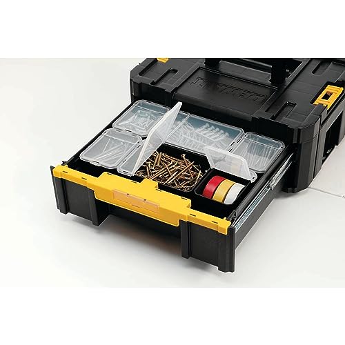 - DEWALT DWST1-70705 T-Stak III Tool Storage Box with Drawer | Yellow/Black | 17.6 cm*44.0 cm*31.4 cm -