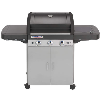 Campingaz 3 Series Classic LS Plus Gas BBQ 3 Burner Gas Barbecue Grill 9.6 KW Power Instaclean Easy Cleaning System Cast Iron Grid and Griddle with Side Burner