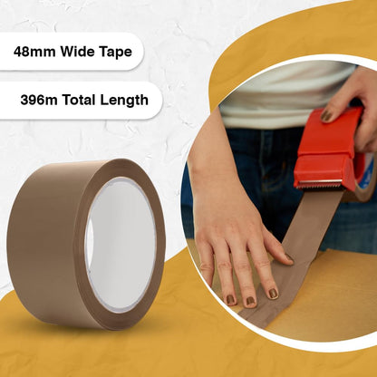 ARVO Packing Tape - Parcel Tape - Tape - 3 Rolls with Low Noise (48mm x 60m) - Strong Heavy Duty Brown Tape for Packing Boxes, Secure Packaging Tape for Moving House