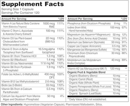- NATURELO One Daily Multivitamin for Men | with Natural Food-Based Vitamins -