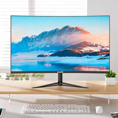 - Gawfolk 32 Inch Computer Monitor | 75Hz Full HD 1920 x 1080p Curved Display | HDMI/VGA -