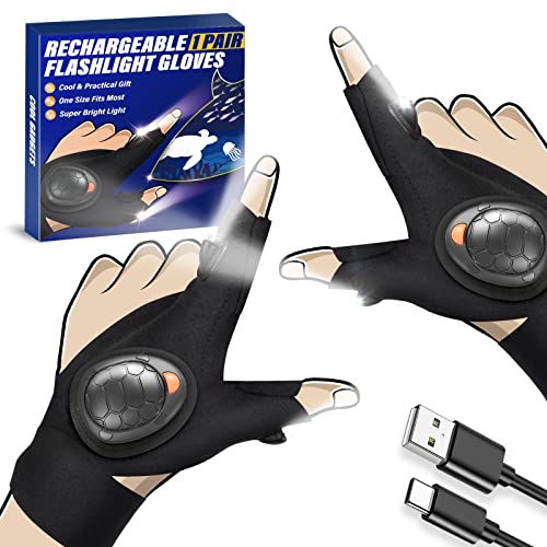 - GREENEVER Dad Gifts | Led Gloves With Lights - Led Gloves With Waterproof Lights | Rechargeable -