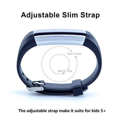 BIGGERFIVE Fitness Tracker Watch for Kids Boys Girls Teens, Pedometer Watch, Activity Tracker, Sleep Monitor, Calorie Counter, Silent Alarm Clock, IP67 Waterproof Step Counter Watch (Dual Straps)