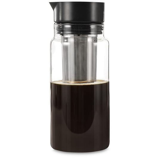 - Hama Xavax Cold Brew Coffee Maker 1 Litre | (Coffee Pot/Teapot with Removable Strainer Insert, Glass Jug for Cold Brew Coffee, Glass Jug 1000 ml) -