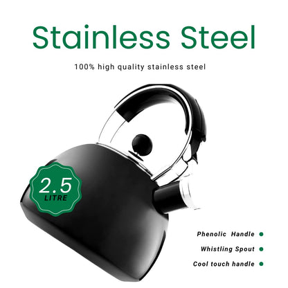 - Premium Stainless Steel Whistling Kettle | 10 Colors | Stove top | Non-Drip Pouring Spout  -