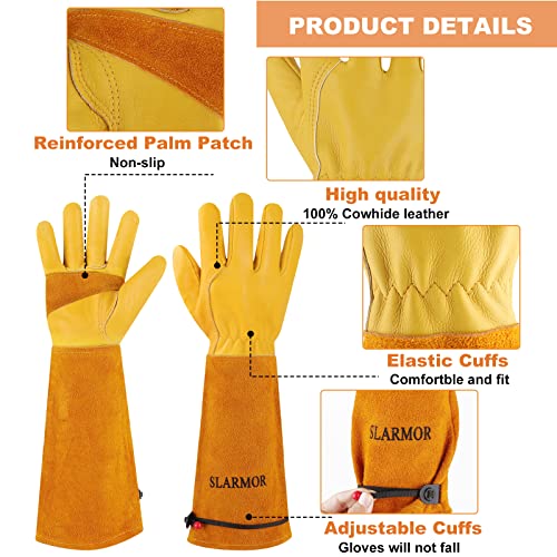 - SLARMOR Leather Gardening Gloves | Thorn Proof -