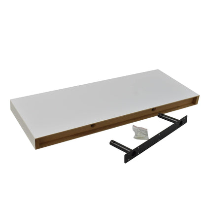 - Harbour Housewares Modern Floating Wall Shelf | 60cm | White | Pack of 2 -