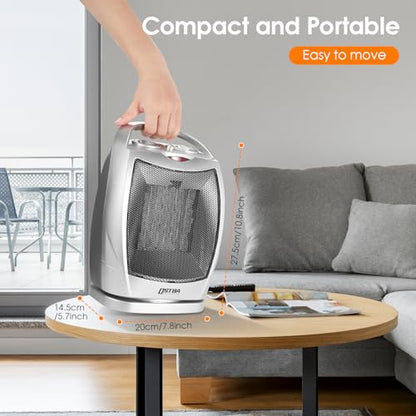 - OSTBA Electric Ceramic Heater | 1500W Small Fan Heater for Home | Low Energy -