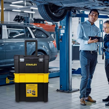 - STANLEY Essential Rolling Workshop Toolbox | 3 Tier | Stackable Units | STST1-80151 -