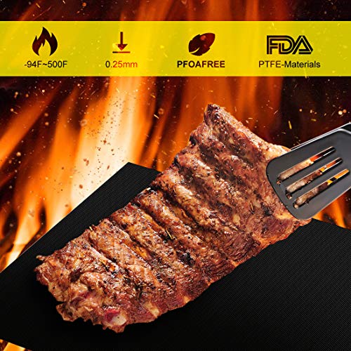 - EXTSUD BBQ Grill Mat | 5 Pcs bbq Grill Mats | Non Stick Reusable and Baking Mesh | For Indoor Outdoor BBQ -
