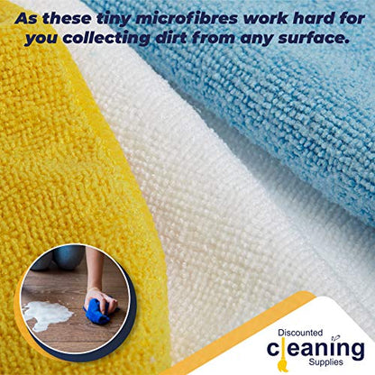 DCS Microfibre Cleaning Cloth, Green, Pack of 10, Large Size: 40x40cm. Super Soft Premium Streak Free Washable Cloth Duster for Kitchen, Bathrooms, Surfaces, Mirrors, Car, Motorbike