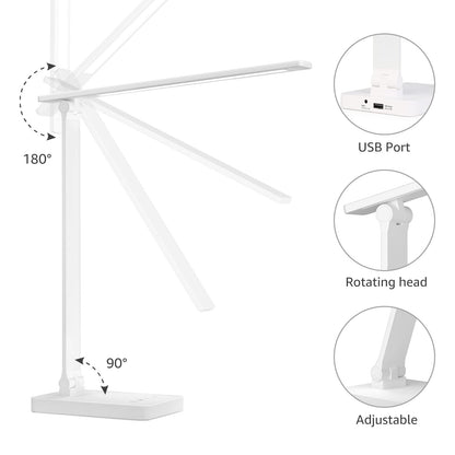 - Lepro LED Desk Lamp | 5 Brightness Levels x 3 Colour Mode |Touch Control Daylight Lamp -