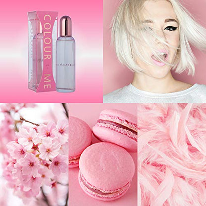 COLOUR ME Pink Perfume for Women. 100ml Eau de Parfum & 150ml Body Spray - Twin Perfume Gift Set Women. Luxury Fragrance - Ladies Perfume Set, Long Lasting Womens Perfumes by Milton-Lloyd