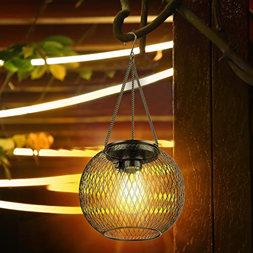 - KagoLing Solar Lanterns | 2 Pack Solar Lantern | Outdoor Garden | IP65 Waterproof | Hanging Solar Lights -