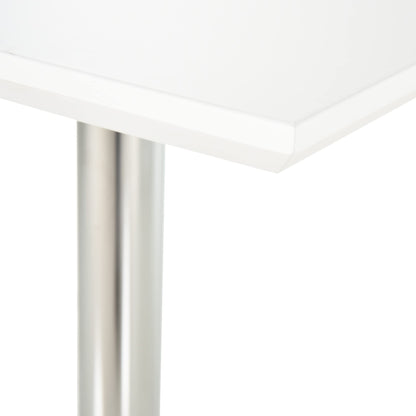 - HOMCOM Square Height Adjustable Bar Table Counter Pub Desk | With Metal Base For Home Bar -