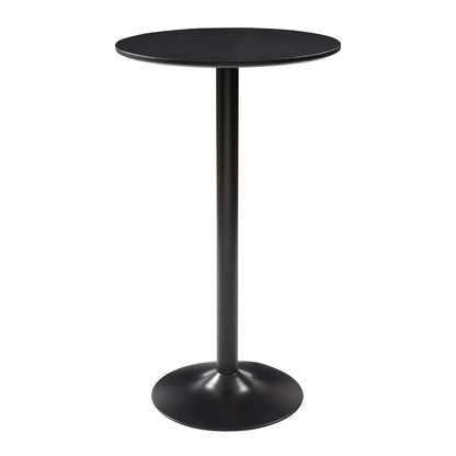 - Panana Black Round Bar Table | Counter Bistro Pub Table | 60CM Top 104CM Height -