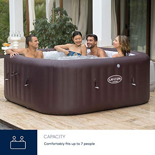 - Lay-Z-Spa Maldives Luxury Hot Tub | 8 HydroJet Pro Massage System | Inflatable Spa | LED Lights | Foot Massager | Freeze Shield Technology | 5-7 Person -