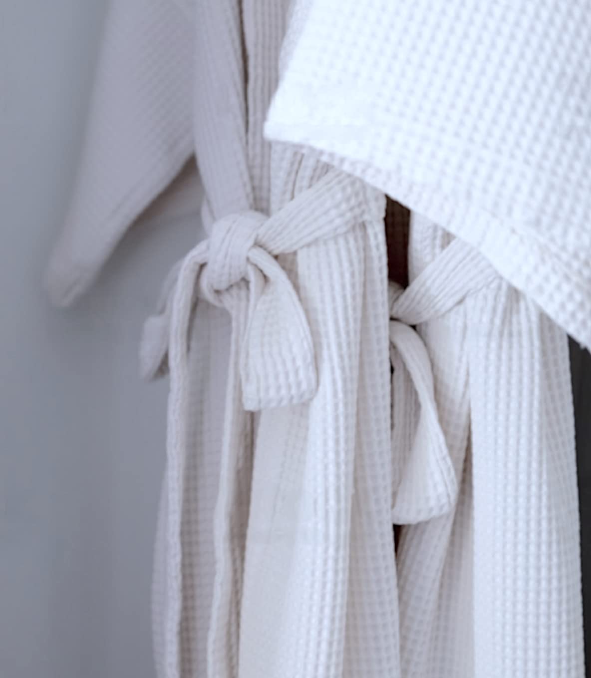 A & B TRADERS Lightweight Cotton Summer Unisex Waffle Spa Bathrobe One Size