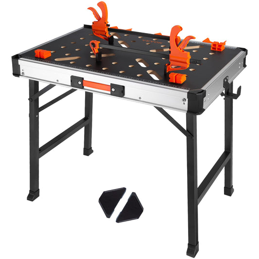- VEVOR Folding Work Table, 2-in-1 as Sawhorse & Workbench, 1000 lbs Load Capacity -