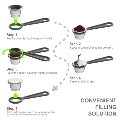 - Triplot 10pcs Reusable Capsules for Nespresso OriginalLine | Refillable Coffee Pods for Nespresso OriginalLine Machine (10pods+300Lids) -