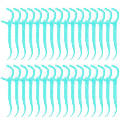 - 100 Pcs Dental Floss, Dental Floss Picks Disposable Portable Floss Sticks Dental Floss Toothpick Tooth Picks Sticks Interdental Cleaning Tool for Travel Home Office Restaurant(Blue)