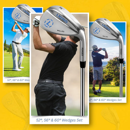 - LAZRUS Premium FORGED Golf Wedges Set | 52 56 60 Degree -