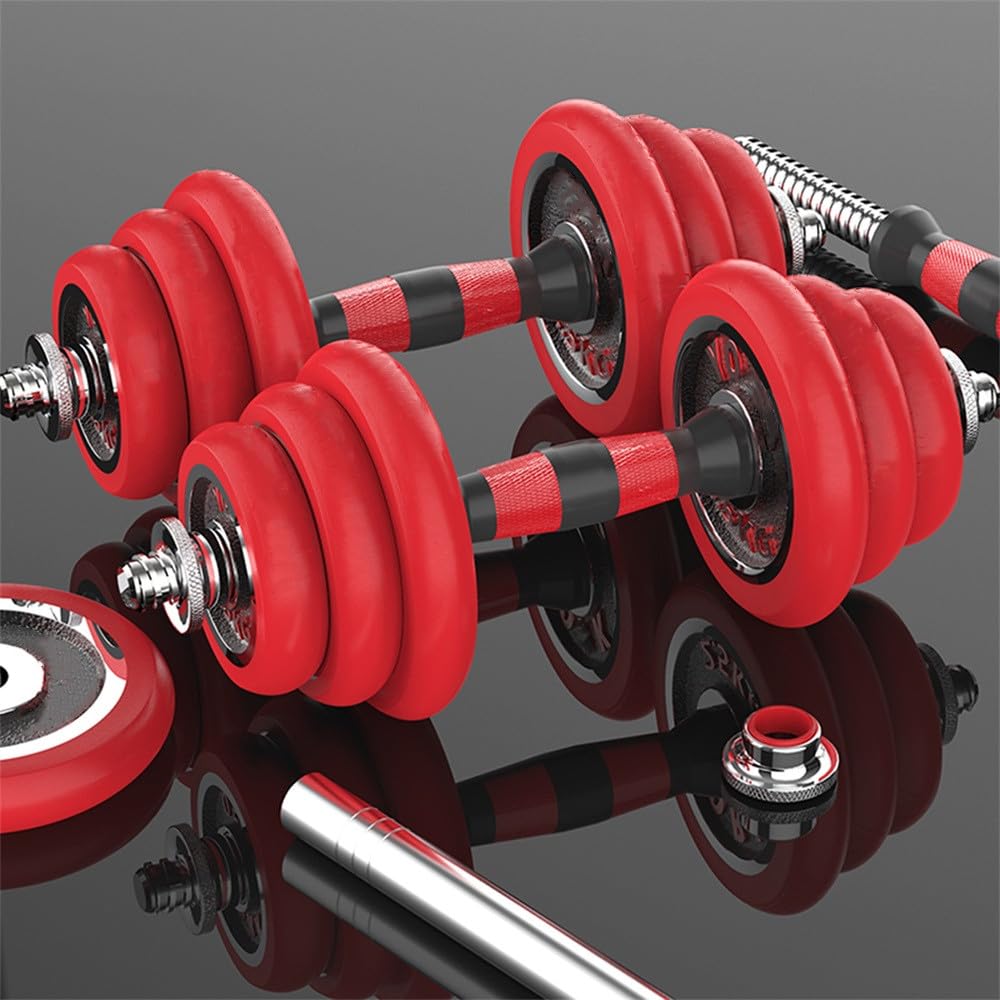 - HAKENO Adjustable Weights | Dumbbell Barbell Set | Anti-Slip Metal Handle | 3-in-1 Cast Iron Dumbbells Set -