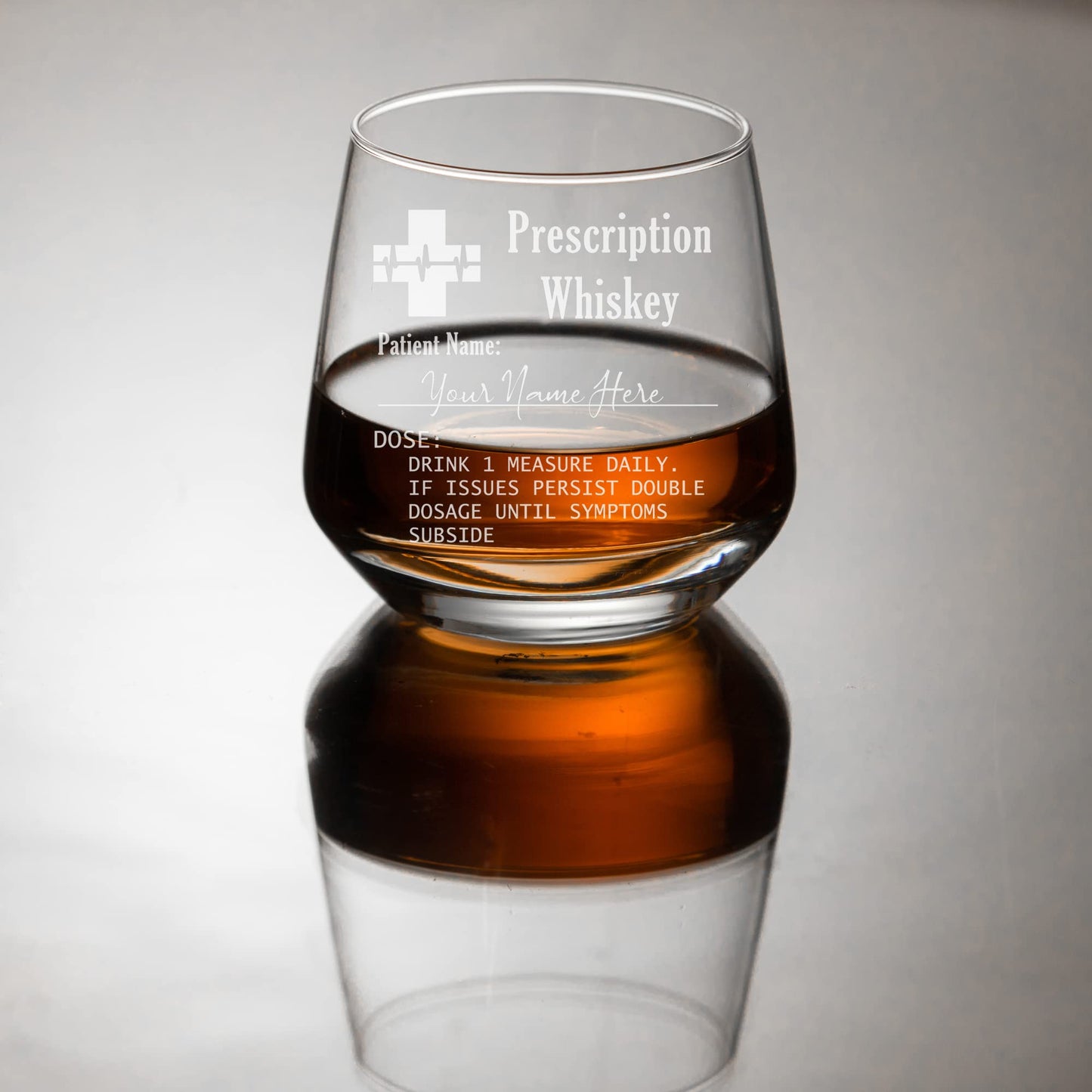 Always Looking Good Personalised Engraved Whisky Tumbler Glass Prescription Whiskey Glass with Name Novelty Funny Birthday Fathers Day Gift (345ml Tallo Tumbler, Empty Glass)