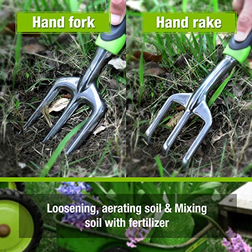 - WORKPRO 5 Pcs Gardening Tools Cast Aluminum Garden Set with Fork, Weeder, Claw, Trower, Soil Shovel for Gardener