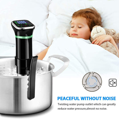 - KEAWEO | 1100W Sous Vide Cooker | Accurate Temperature Time Control & Menu Function Stainless Steel -