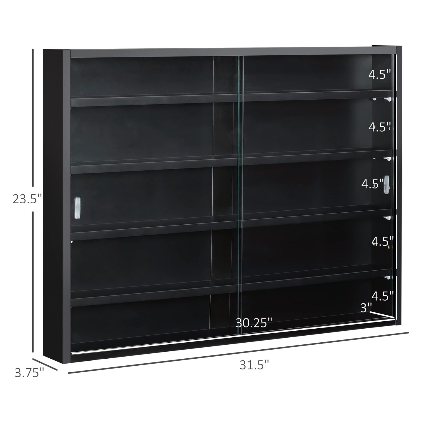 - HOMCOM 5-Tier Wall Display Shelf Unit Cabinet -