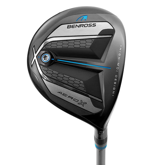 BENROSS - AERO X - Mens Lightweight Stainless Steel and Graphite Combo Fairway Wood - Male Golf Club - BLACK- Right Hand - 15 Degree Lite Shaft