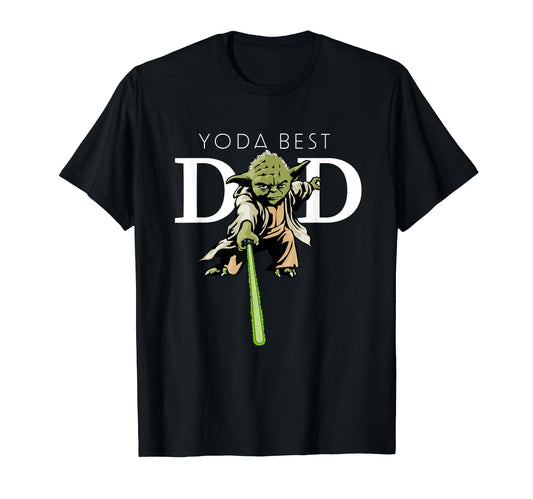 - Star Wars Yoda Lightsaber | Best Dad Father's Day T-Shirt -
