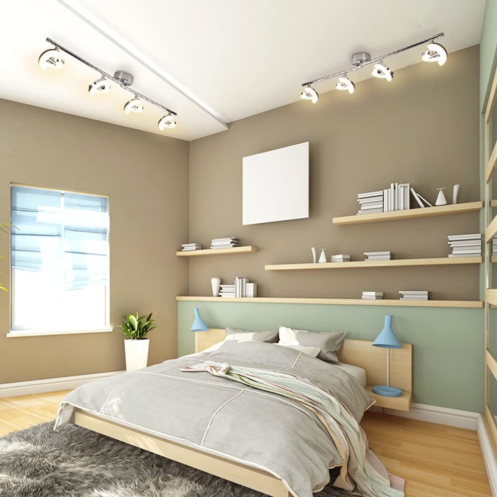 - PADMA LED Ceiling Light | Kitchen 4 Way Adjustable Flush Round Ceiling Lights -